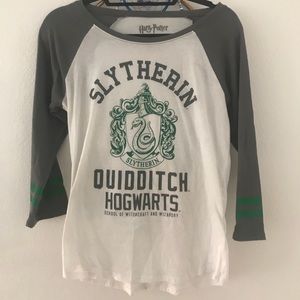 Slyhtherin quidditch baseball t shirt